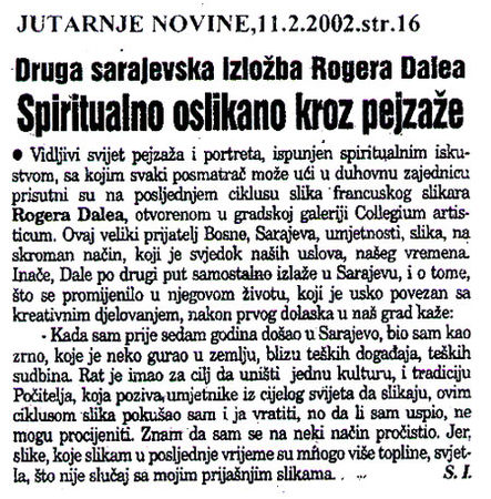 Druga sarajevska izlozba Rogera Dalea 